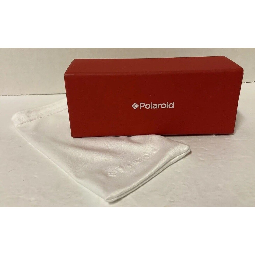 Polaroid Red Sunglasses Eyeglasses Fold Case With Pouch